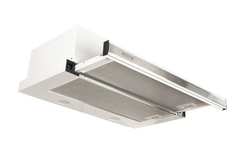 Витяжка кухонна ProfitM Телескоп №1 50см 840м3 Біла LED вставка нержавійка
